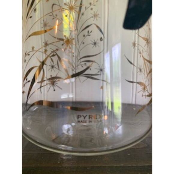 Pyrex Gold Wheat Retro 10 cup Coffee Carafe Vintage MCM - Picture 5 of 10